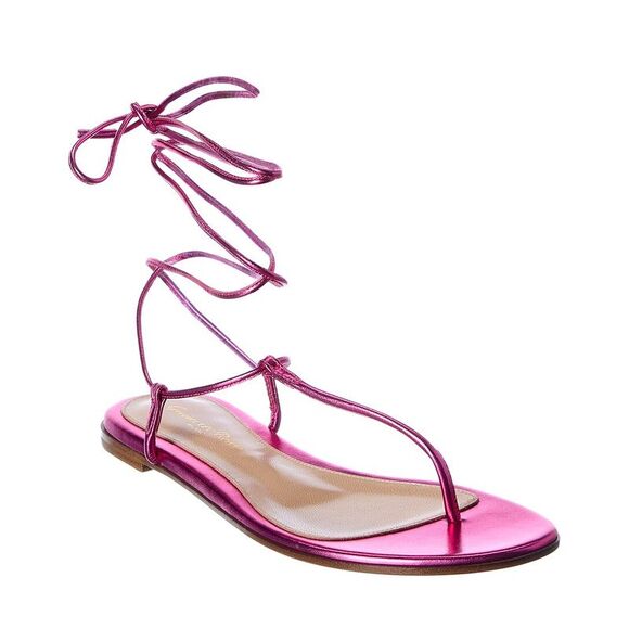 Gianvito Rossi Gwyneth Leather Sandal Pink